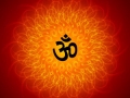 Spiritual Om On Mandala Background
