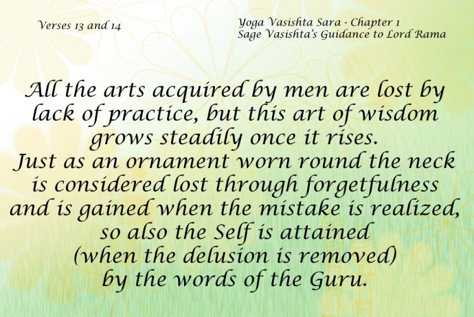 Yoga Vasishta Sara Quote 13-14